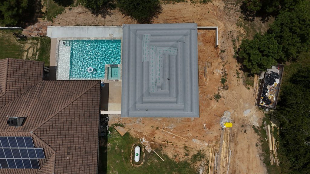 Custom pool house and deck construction