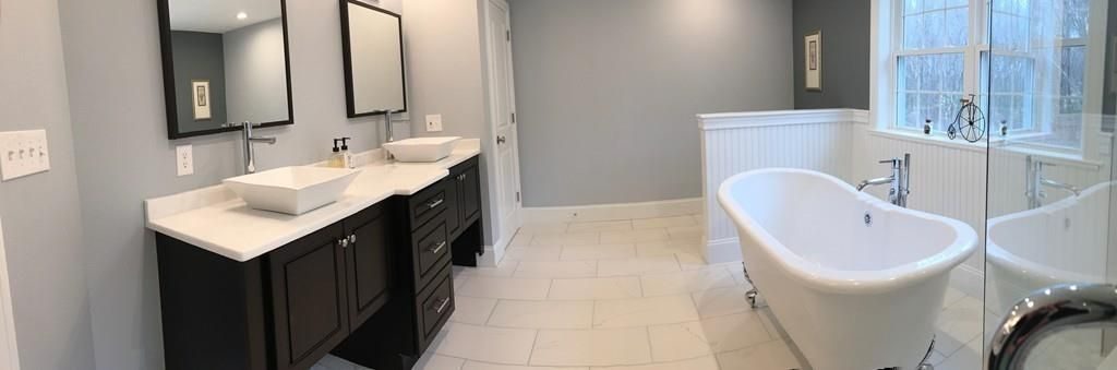 Master bathroom remodel with double vanity