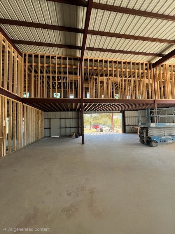 Metal building interior framing