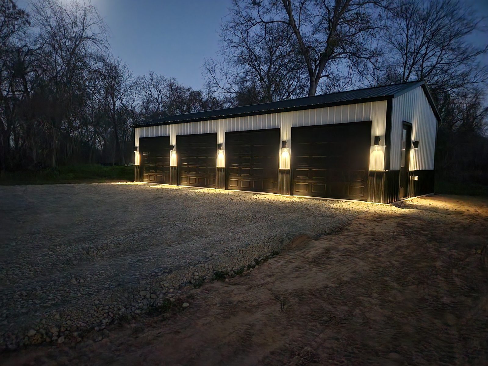 Completed shop building in the Brazos Valley, Texas